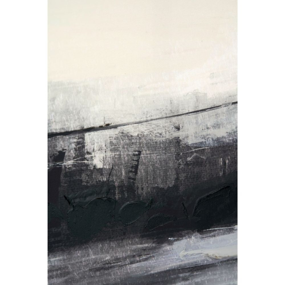 Canvas Monochrome Landscape with Black Frame