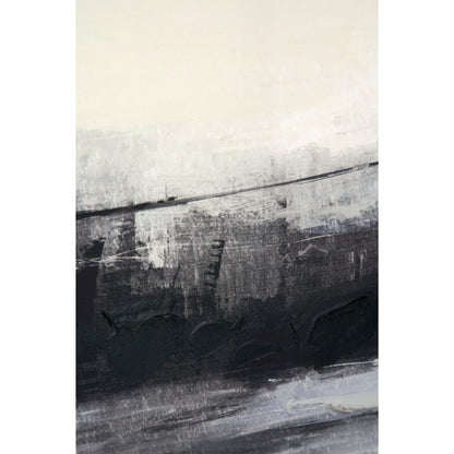Canvas Monochrome Landscape with Black Frame