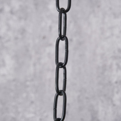 Llewellyn Matte Black Metal and Glass 4 Bulb Pendant