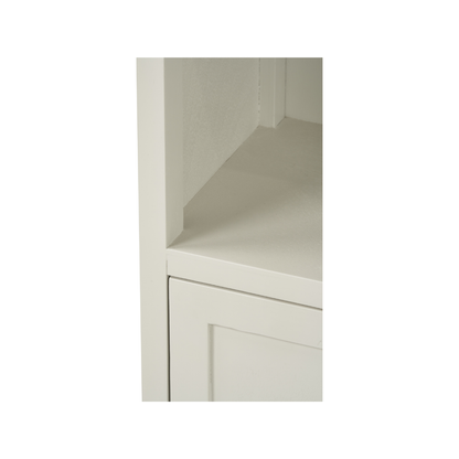 Croft Linen Pine Wood Slim 1 Door 3 Shelf Unit