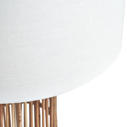 Sorbus Natural Ribbed Tall Table Lamp