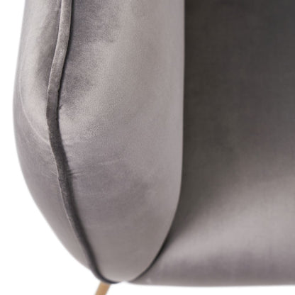 Lucca Velvet and Metal Armchair