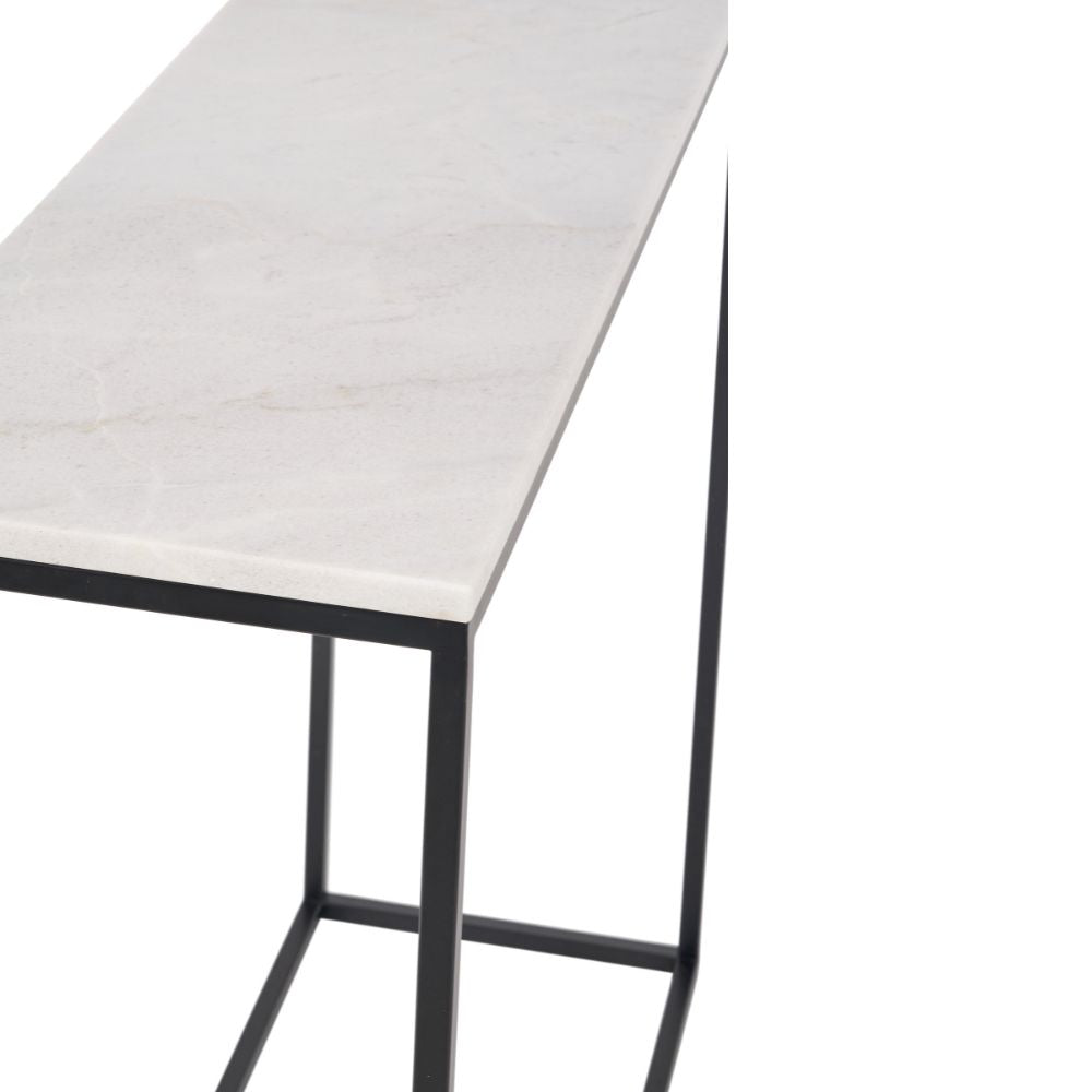 Kalani White Marble Console Table