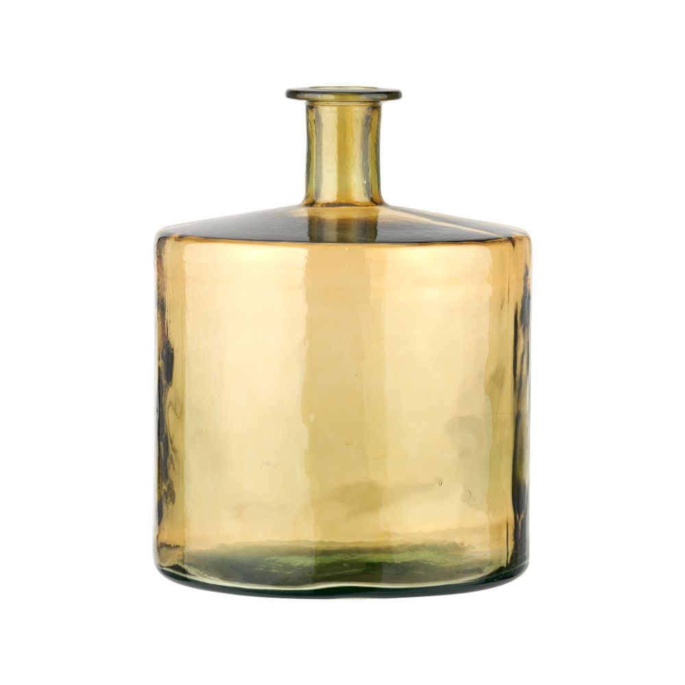 Recycled Glass Forest Green Bottle Vase