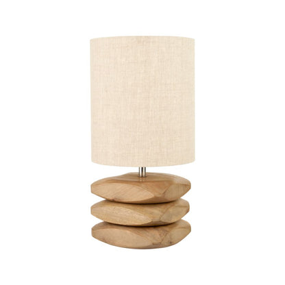 Amir Mango Wood Natural 3 Pebble Table Lamp