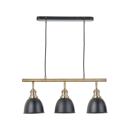 Augusto Black and Gold Task Bar Pendant