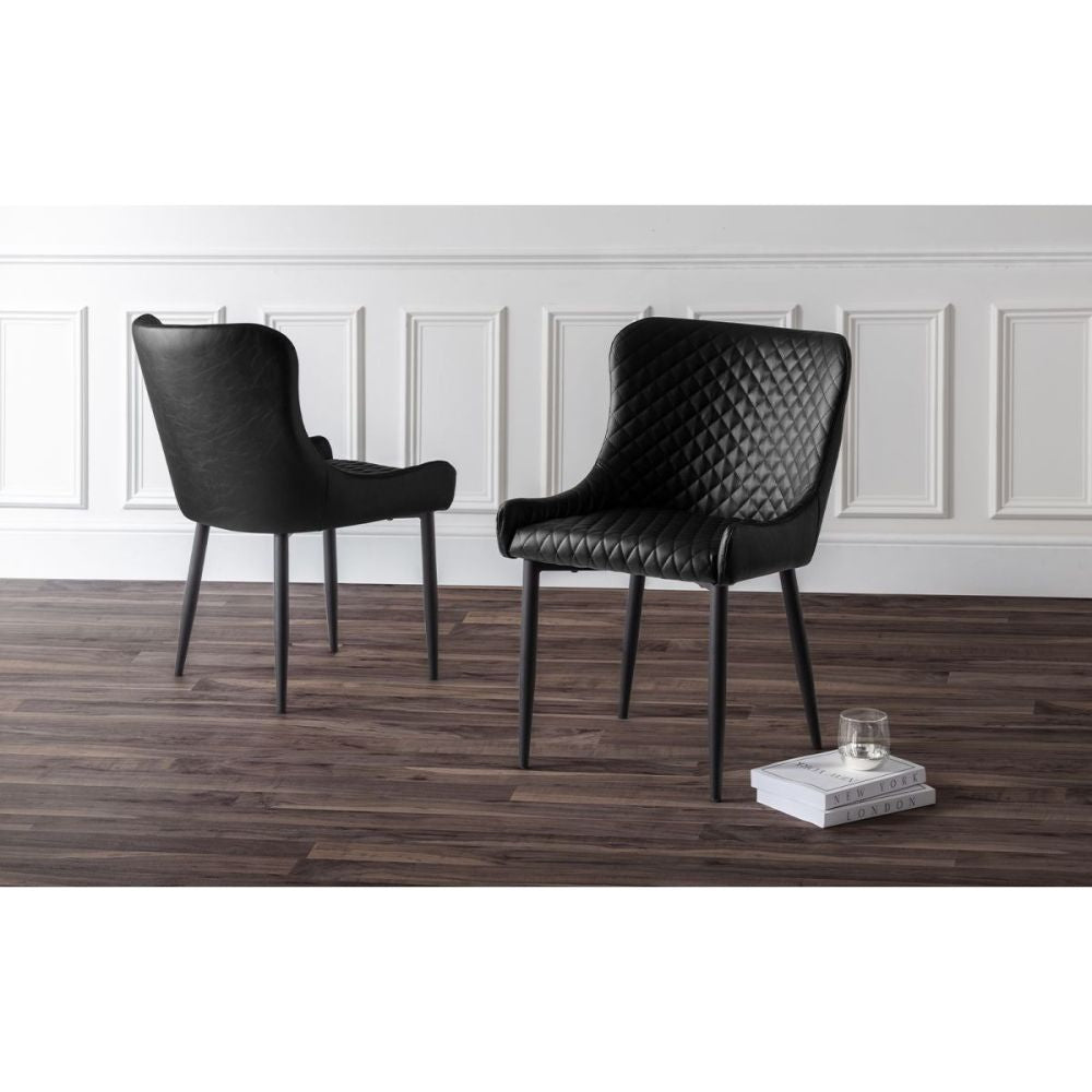 Luxe Faux Leather Dining Chair (Set of 2)
