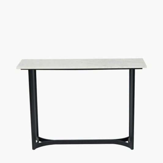 Hendrick White Marble Console Table