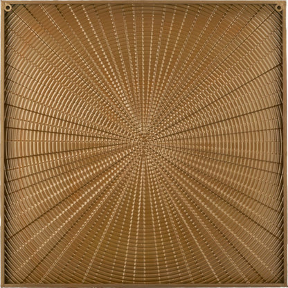 Metal Light Grey and Gold Starburst Wall Art