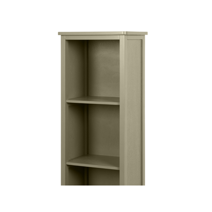 Croft Linen Pine Wood Slim 1 Door 3 Shelf Unit