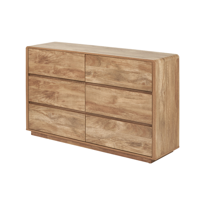 Eversley Oak Effect Veneer 6 Drawer Sideboard