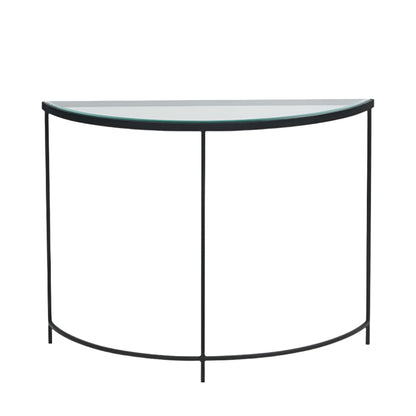 Marazzi Bevelled Glass Half Moon Console Table