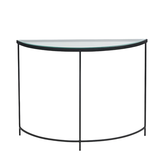 Marazzi Bevelled Glass Half Moon Console Table