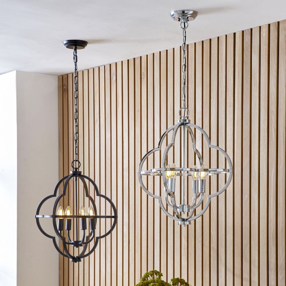 Amine 4 Light Fleur De Lys Pendant