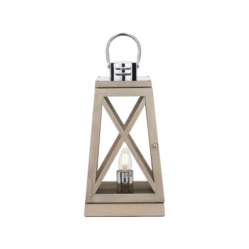 Devon Chrome Lantern Table Lamp