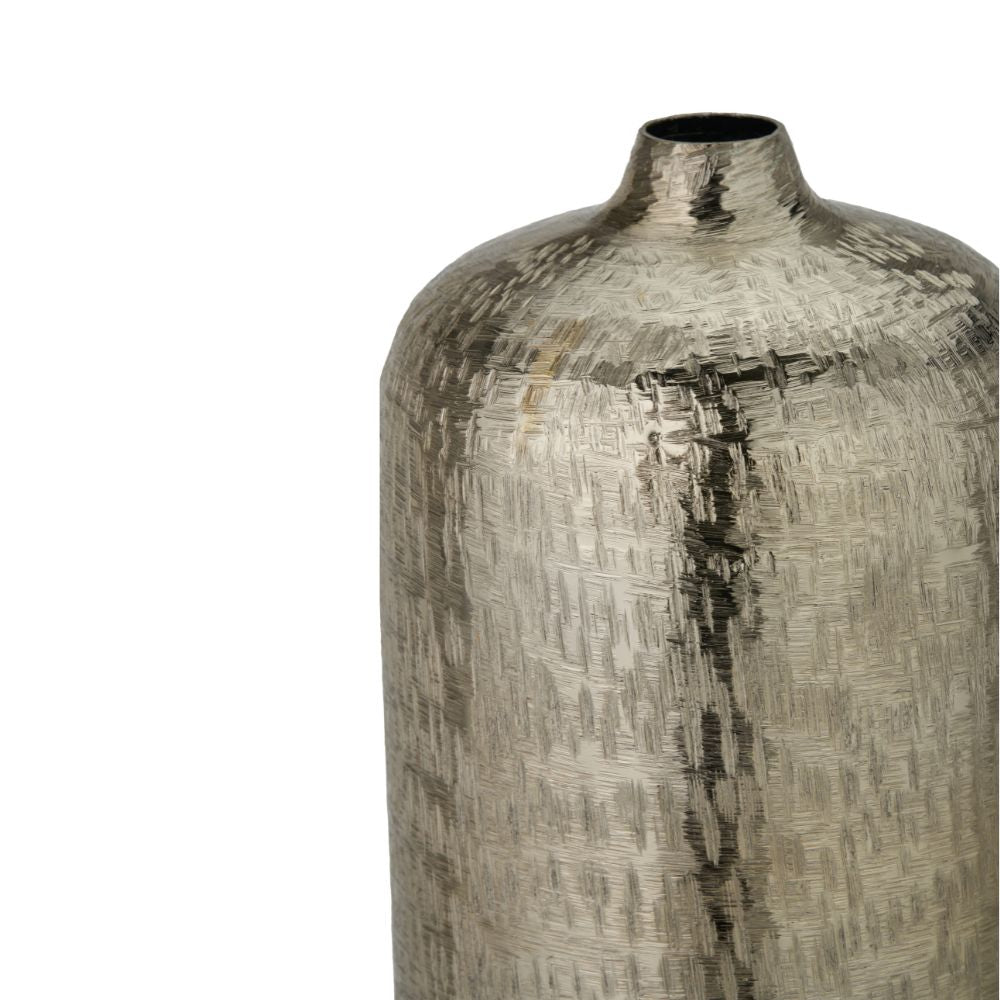 Metal Hammered Tall Vase