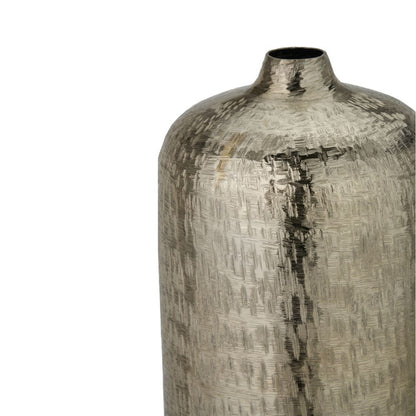 Metal Hammered Tall Vase