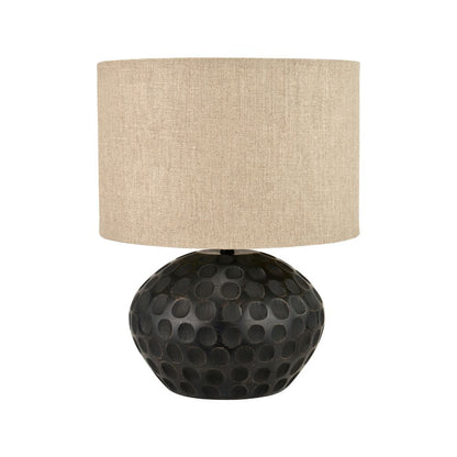 Dante Mango Wood Antique Black Table Lamp