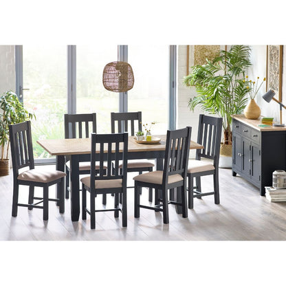 Bordeaux 1.4m Dark Grey Extendable Dining Table