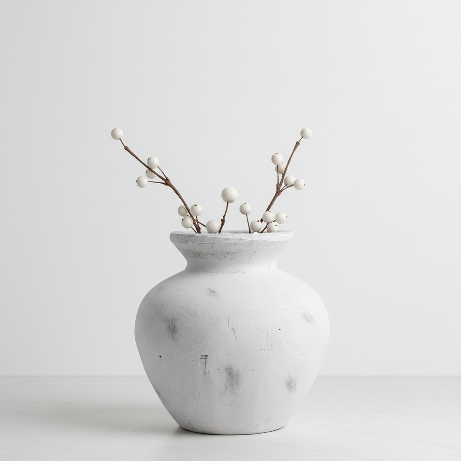 Darcy Antique White Vase