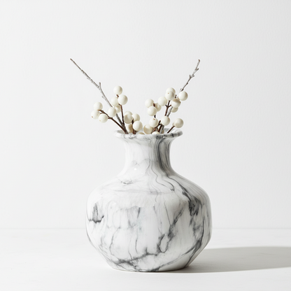 Marble Squat Vase