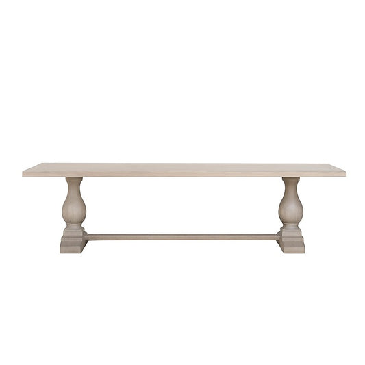 Aubrey 260cm Bleached Mango Wood Pedestal Dining Table