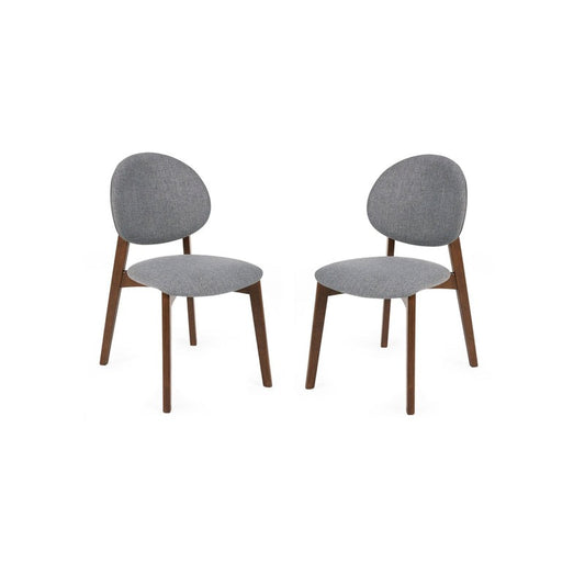 Artemis Walnut and Grey Dining Chairs (Set of 2)