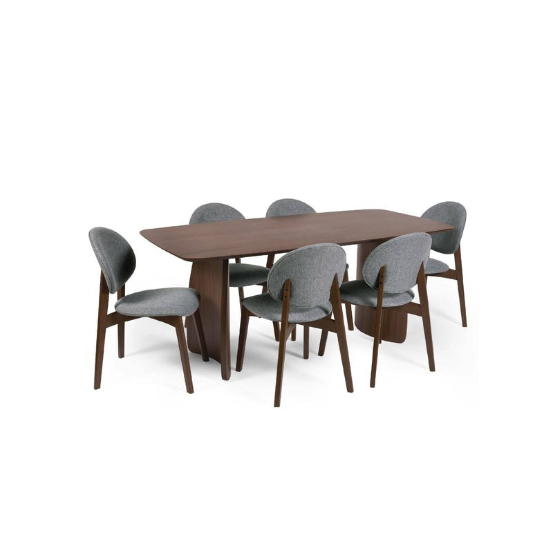 Artemis Walnut and Grey Dining Chairs (Set of 2)