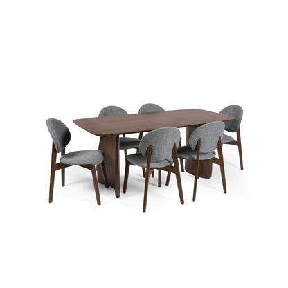 Artemis Walnut and Grey Dining Chairs (Set of 2)