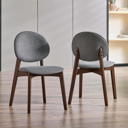 Artemis Walnut and Grey Dining Chairs (Set of 2)