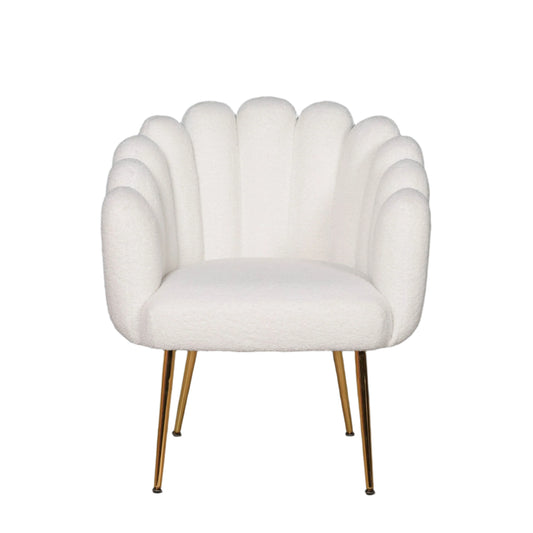 Boucle White Dining  Chair