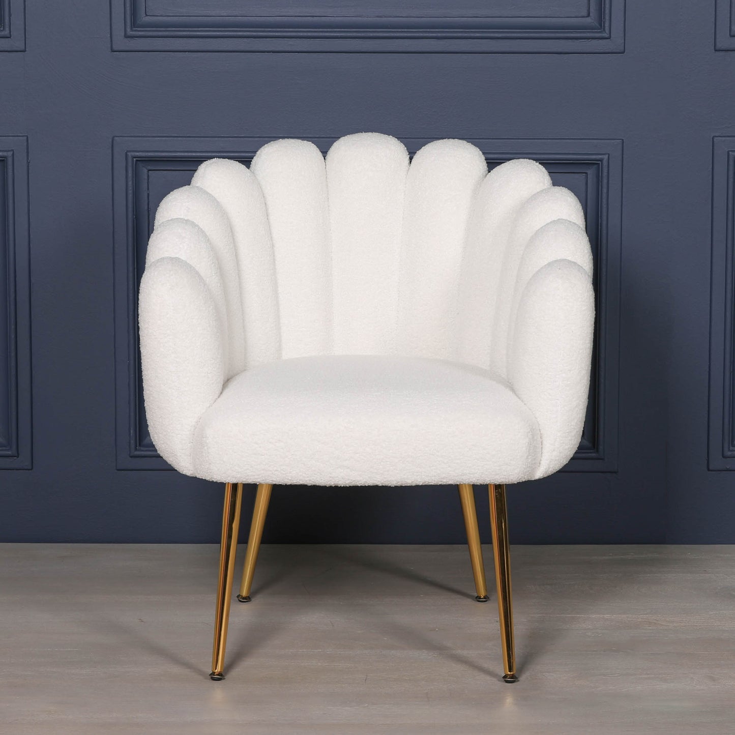 Boucle White Dining  Chair