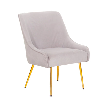 Light Grey Velvet Dining Chair