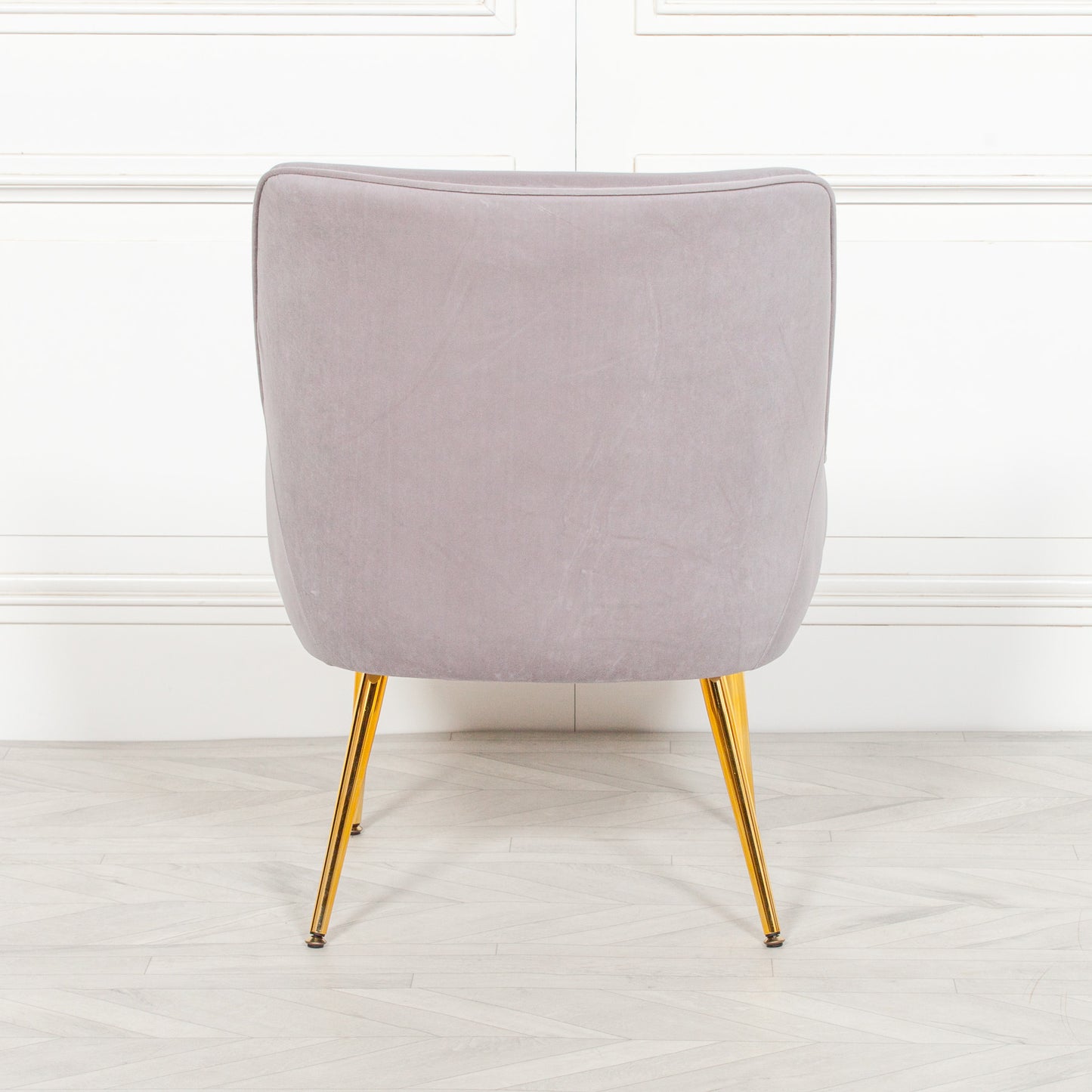 Light Grey Velvet Dining Chair