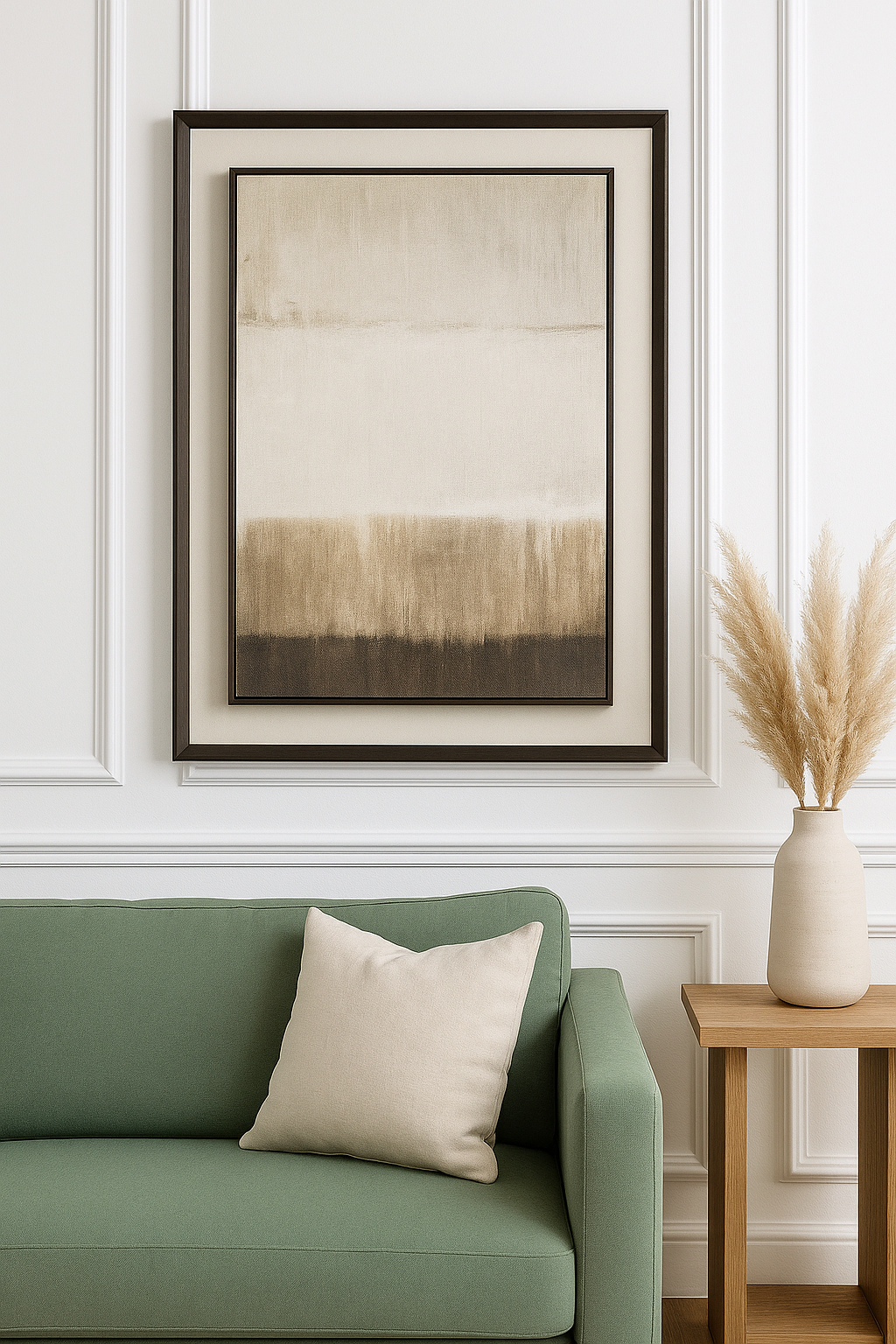 Moderno Extra Large Linen Framed Wall Art