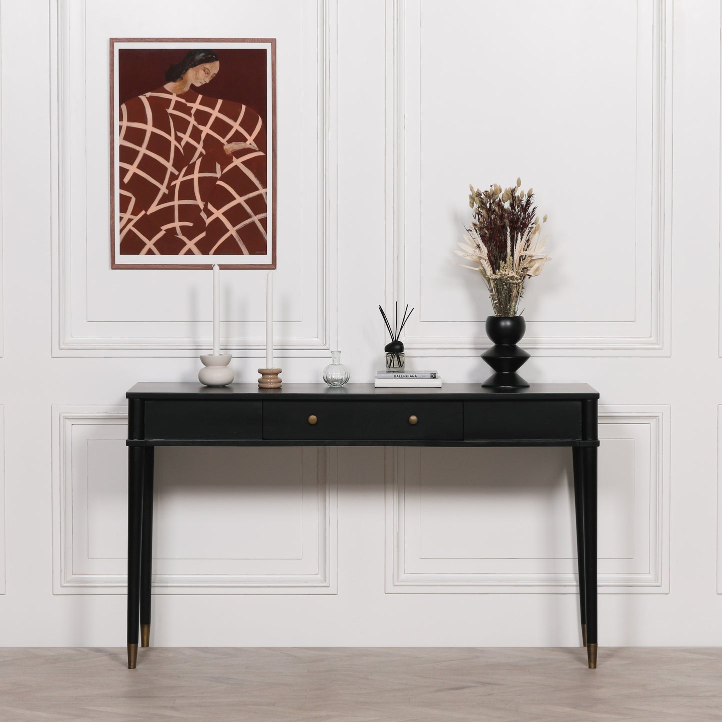Elden Black Mahogany Wood Console Table