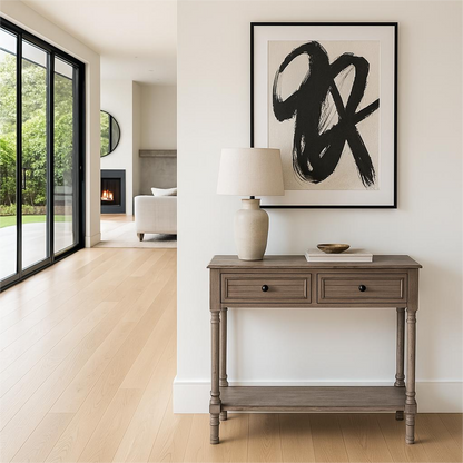 Ashwell Taupe Pine Wood Console Table