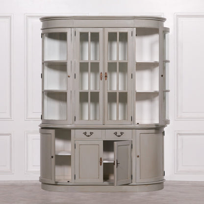Elden Large Grey Mahogany Dresser Display Cabinet