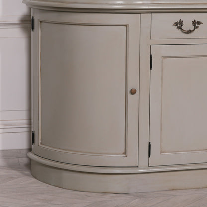 Elden Large Grey Mahogany Dresser Display Cabinet