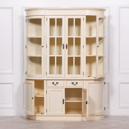 Elden Vintage Cream Mahogany Dresser Display Cabinet