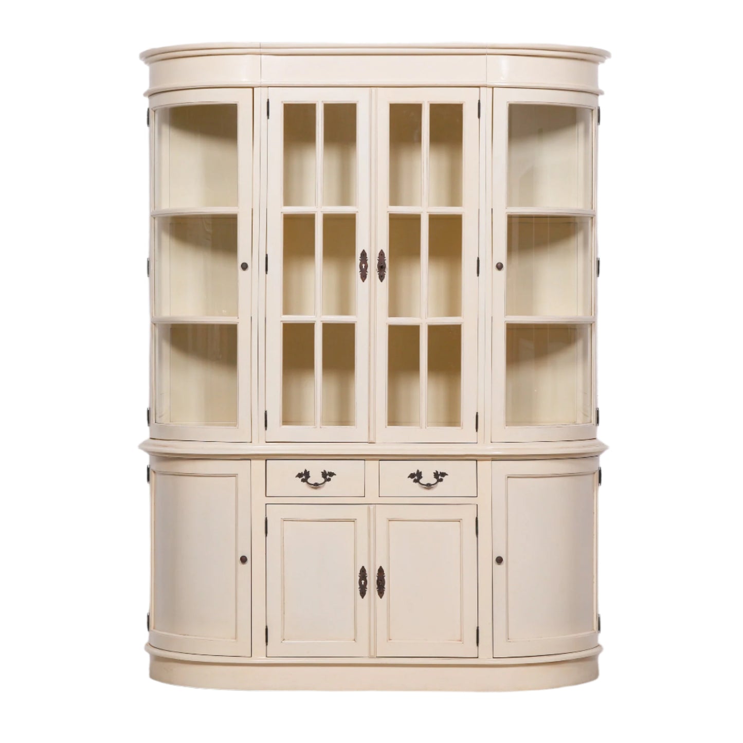 Elden Vintage Cream Mahogany Dresser Display Cabinet