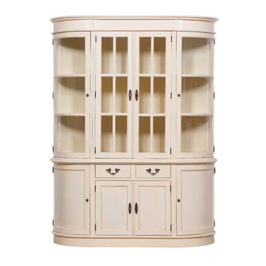 Elden Vintage Cream Mahogany Dresser Display Cabinet