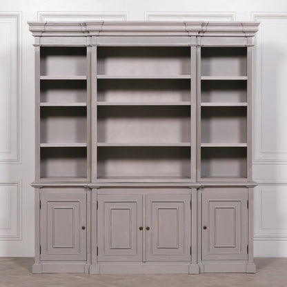 Elden Distressed Mahogany Bookcase Display Cabinet