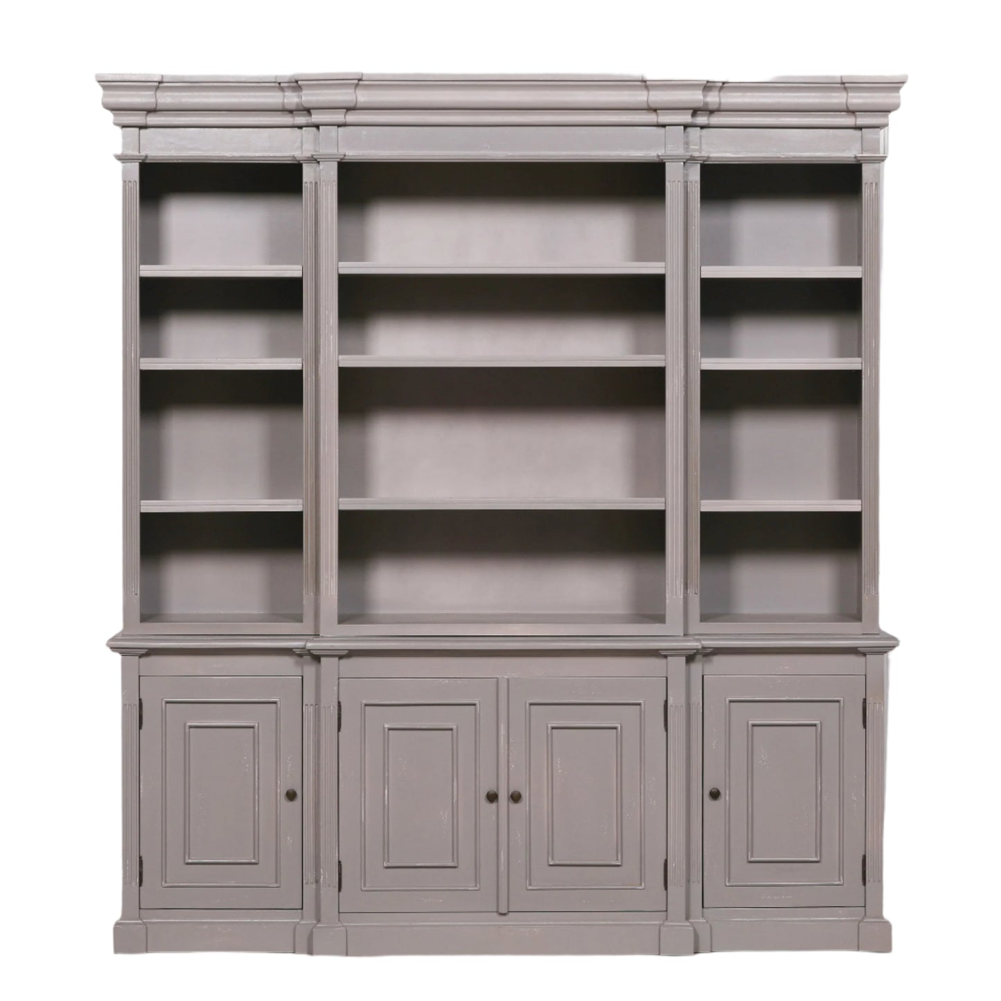 Elden Distressed Mahogany Bookcase Display Cabinet