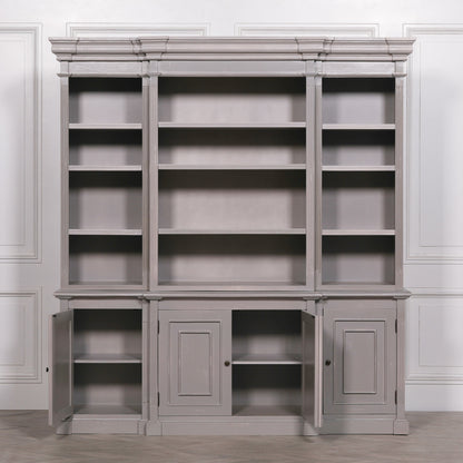 Elden Distressed Mahogany Bookcase Display Cabinet