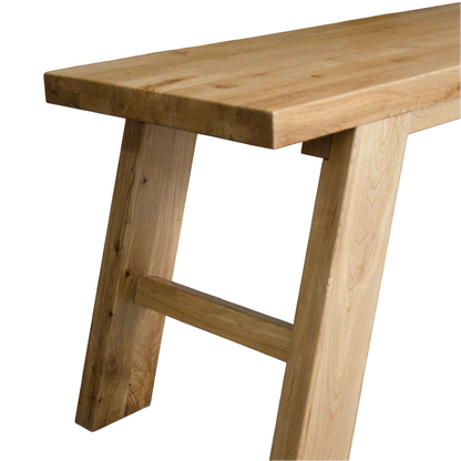 Deluxe Solid Oak Standard Dining Bench