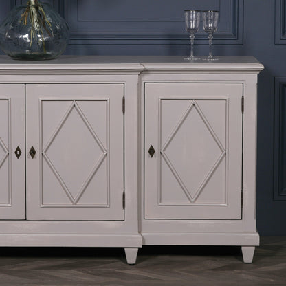 Elden Distressed Grey Mahogany Classical Sideboard