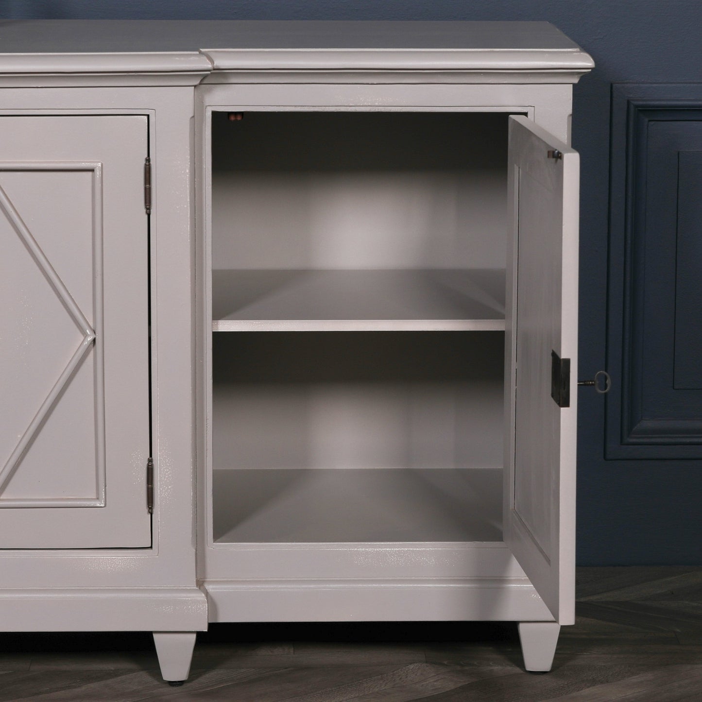 Elden Distressed Grey Mahogany Classical Sideboard