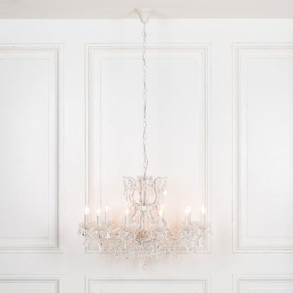 Elbright 12-Branch Shallow Cut Glass Chandelier