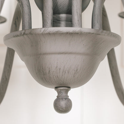 Elbright 12 Branch Grey Chandelier with Shades
